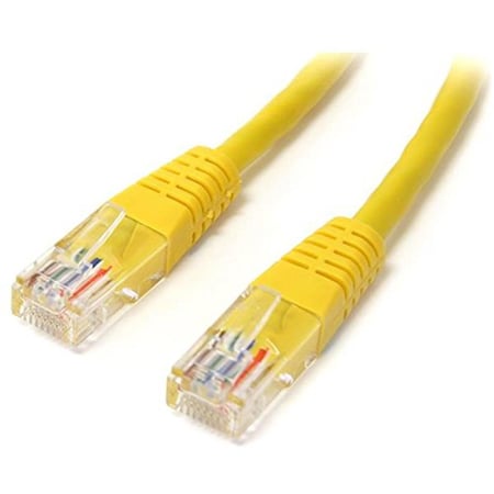 Dynamicfunction 2 ft. Cat5e Yellow Molded RJ45 UTP Patch Cable DY3327112